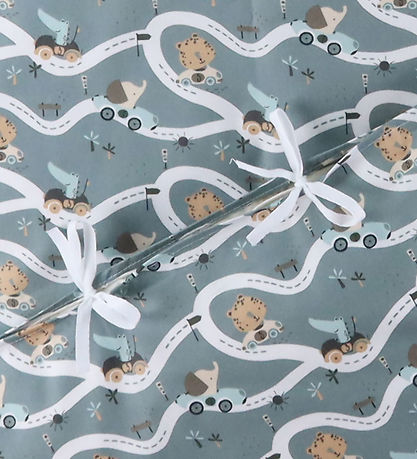 Nørgaard Madsens Bedding - Baby - Grey w. Cars on Winding Roads Nørgaard Madsens Bedding - Baby - Grey w. Cars on Winding Roads