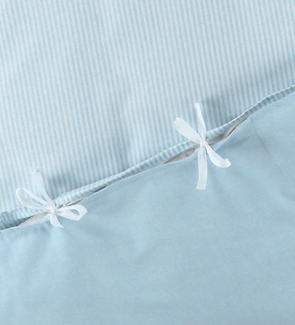 Nørgaard Madsens Bedding - Baby - White w. Blue Stripes Nørgaard Madsens Bedding - Baby - White w. Blue Stripes