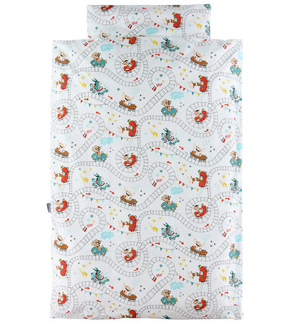Nørgaard Madsens Bedding - Junior - White w. Rollercoaster Nørgaard Madsens Bedding - Junior - White w. Rollercoaster