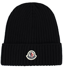 Moncler Beanie - Wool - Black