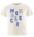 Moncler T-shirt - White w. Blue Moncler T-shirt - White w. Blue