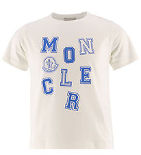 Moncler T-shirt - White w. Blue