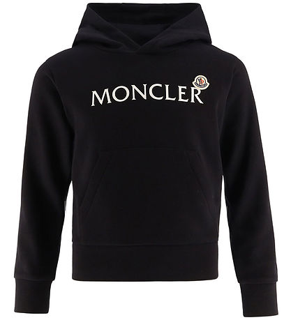 Moncler Hoodie - Black w. White Moncler Hoodie - Black w. White
