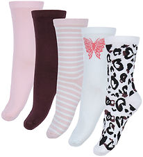 Name It Sokker - NkfVilde - 5-pack - Bright White/Hearts Name It Sokker - NkfVilde - 5-pack - Bright White/Hearts