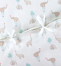 Nørgaard Madsens Bedding - Baby - White w. Elephants Nørgaard Madsens Bedding - Baby - White w. Elephants