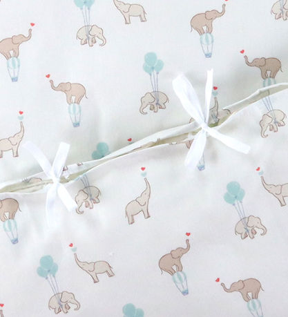 Nørgaard Madsens Bedding - Baby - White w. Elephants Nørgaard Madsens Bedding - Baby - White w. Elephants