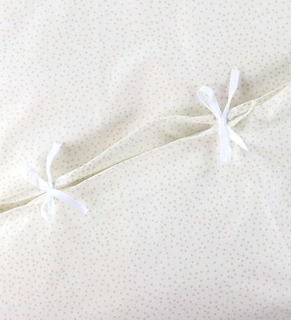 Nørgaard Madsens Bettwäsche - Baby - Off White m. Beige Punkte