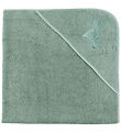 Nørgaard Madsens Baby towel - 100x100 cm - Green w. Dinosaur