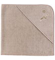Nørgaard Madsens Baby towel - 100x100 cm - Sand w. Sponge Nørgaard Madsens Baby towel - 100x100 cm - Sand w. Sponge