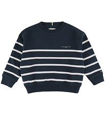Tommy Hilfiger Sweatshirt - Mini Corp - Dark Nacht Navy Stripe Tommy Hilfiger Sweatshirt - Mini Corp - Dark Nacht Navy Stripe