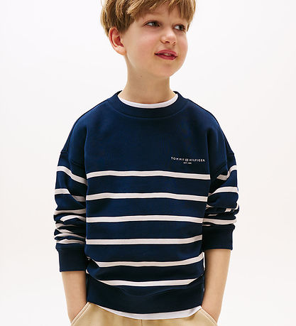 Sweat-shirt Tommy Hilfiger - Mini Corp - Dark Nuit Marine Stripe Sweat-shirt Tommy Hilfiger - Mini Corp - Dark Nuit Marine Stripe