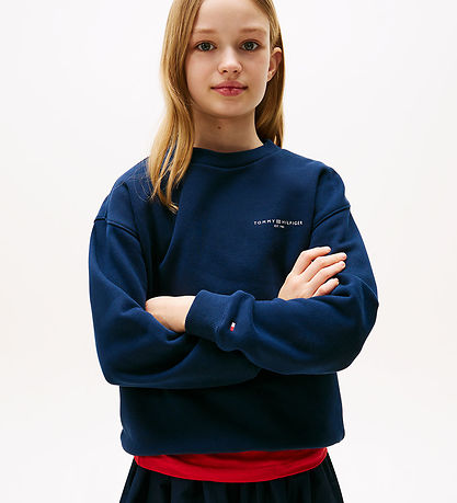 Tommy Hilfiger Sweatshirt - Mini Corp - Dark Nacht Navy Tommy Hilfiger Sweatshirt - Mini Corp - Dark Nacht Navy