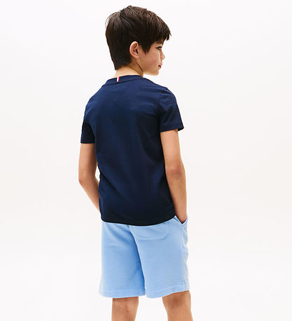 T-Shirt Tommy Hilfiger - Drapeau de script - Dark Nuit Marine T-Shirt Tommy Hilfiger - Drapeau de script - Dark Nuit Marine