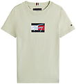 Tommy Hilfiger T-shirt - Script Flag - Misty Sage Green Tommy Hilfiger T-shirt - Script Flag - Misty Sage Green