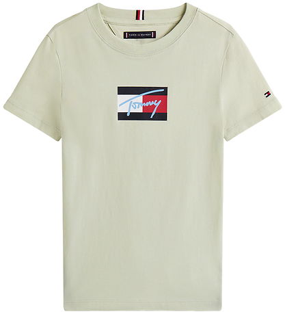 Tommy Hilfiger T-shirt - Script Flag - Misty Sage Green