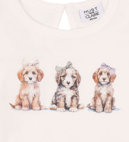 Hust and Claire Blouse - Alma - Ivory w. Dogs