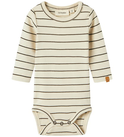 Lil' Atelier Bodysuit l/s - NbmGeo - Turtledove Lil' Atelier Bodysuit l/s - NbmGeo - Turtledove