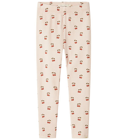 Lilla Aterlier Leggings - Rib - NmfFlavo - Silver Peony/Cherry