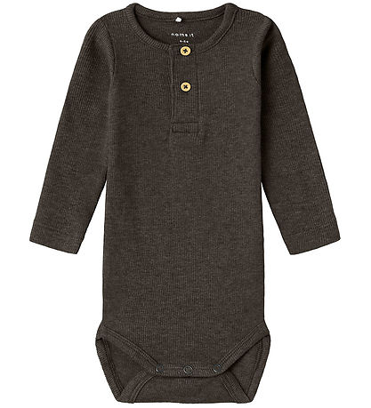 Name It Bodysuit l/s - Rib - NbmKab - Delicioso/Melange Name It Bodysuit l/s - Rib - NbmKab - Delicioso/Melange