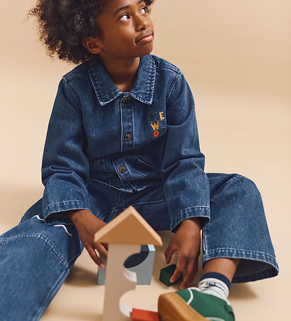 Liewood Housut - Denim - Cesar Placement - Medium+ Blue Denim Liewood Housut - Denim - Cesar Placement - Medium+ Blue Denim