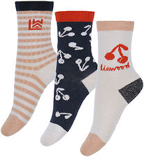 Liewood Socks - 3-Pack - Silas - Cherry Blossom/Classic Navy Liewood Socks - 3-Pack - Silas - Cherry Blossom/Classic Navy