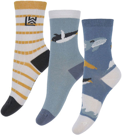 Liewood Socks - 3-Pack - Silas - Arctic Sea/Ocean View Liewood Socks - 3-Pack - Silas - Arctic Sea/Ocean View