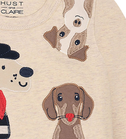 Hust and Claire Blouse - August Dogs - Wheat Melange Hust and Claire Blouse - August Dogs - Wheat Melange