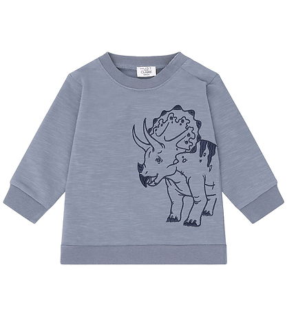 Sweat-shirt Hust and Claire - Sofus Triceratops - Blue Silex Sweat-shirt Hust and Claire - Sofus Triceratops - Blue Silex