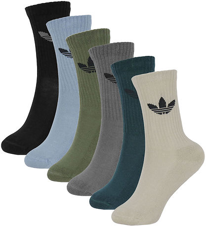 adidas Originals Sokkar - TR Crew S - 6 Pakki - Drapplitað/Grænt adidas Originals Sokkar - TR Crew S - 6 Pakki - Drapplitað/Grænt