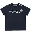 Moncler T-shirt - Marinblå m. Vit
