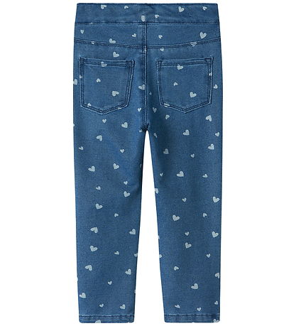 Leggings Name It - Noos - NmfSalli - Medium+ Blue Denim/Hearts