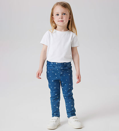 Leggings Name It - Noos - NmfSalli - Medium+ Blue Denim/Hearts