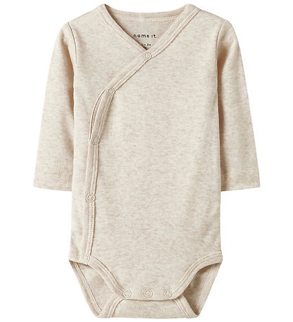 Name It Wrap Bodysuits l/s - Noos - NbnBody - 2-Pack - Blue/Beig
