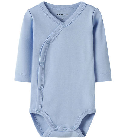 Name It Wrap Bodysuits l/s - Noos - NbnBody - 2-Pack - Blue/Beig
