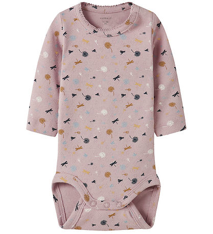 Name It Bodysuit l/s - NbfKoral - Burnished Lilac w. Pointelle