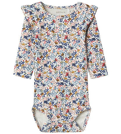 Name It Bodysuit l/s - NbfKorra - Cloud Dancer w. Flowers Name It Bodysuit l/s - NbfKorra - Cloud Dancer w. Flowers