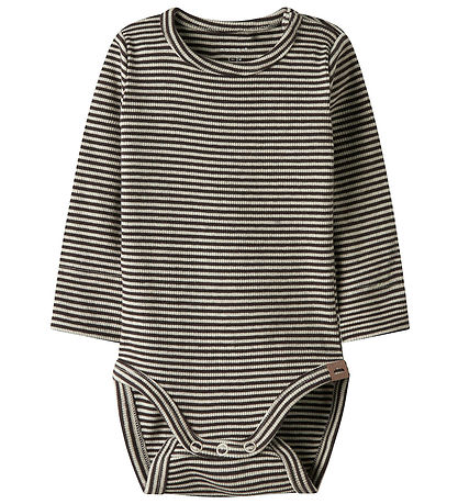 Name It Bodysuit l/s - NbnBerro - Seal Brown