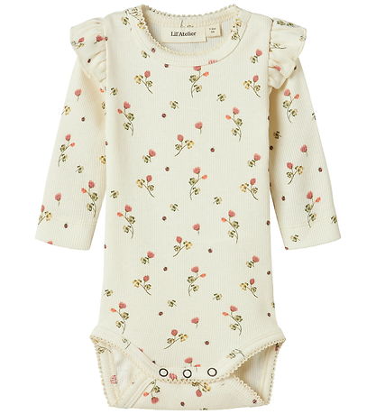Lil' Atelier Bodysuit l/s - Rib - Noos - NbfLavo - Turtledove w.