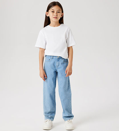 Name It Gallabuxur - NkfRose - Light Blue Denim Name It Gallabuxur - NkfRose - Light Blue Denim