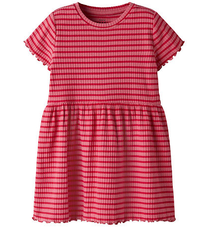 Name It Dress - Rib - Nmfvemma - Rapture Rose/Jalapeno