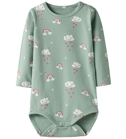 Name It Bodysuit l/s - NbfVandora - Jadeite/Cloud