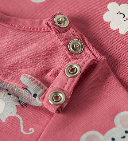 Name It Bodysuit l/s - NbfVandora - Rapture Rose/Mouse