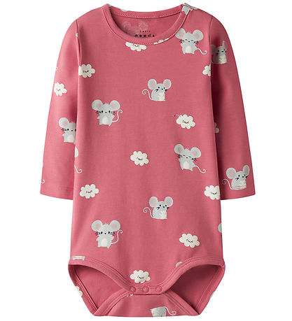 Name It Bodysuit l/s - NbfVandora - Rapture Rose/Mouse Name It Bodysuit l/s - NbfVandora - Rapture Rose/Mouse