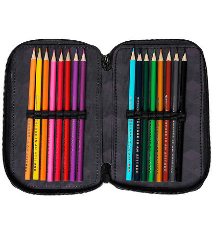 Minecraft Pencil Case w. Contents - Green/Black