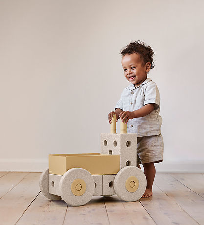 MODU Baby Walker 3-in-1 - 48x27x44 cm - Sand Grey/Honey Yellow