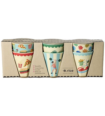 Rice Cups - Melamine - 6 pcs - 160 mL - Mint Fun Fair