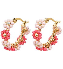 By Stær Earrings - Marrit - Gold Plated/Pink By Stær Earrings - Marrit - Gold Plated/Pink