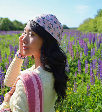 By Stær Scarf - Iduna - Pink/Dark Blue