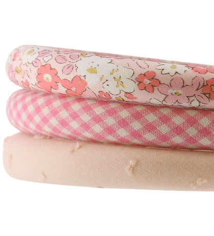 By Stær Haarbanden - 3-pack - Augusta - Roze Mix