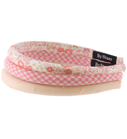 By Stær Haarbanden - 3-pack - Augusta - Roze Mix